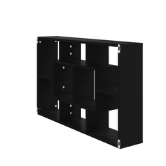 Wall Shelf Black 85x16x52.5 cm Engineered Wood