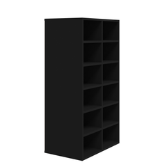 Shoe Rack Black 54x34x100.5 cm Engineered Wood