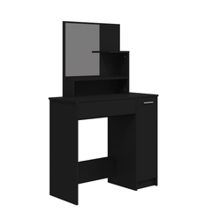Dressing Table with Mirror Black 86.5x35x136 cm