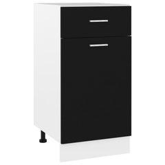 Drawer Bottom Cabinet Lyon Black 40x46x81.5 cm Engineered Wood
