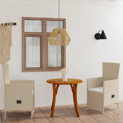 3 Piece Garden Dining Set Beige