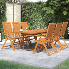 7 Piece Garden Dining Set Solid Wood Acacia