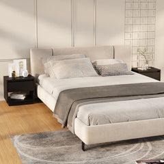 Bedside Cabinets 2 pcs Black 45x34x44 cm Engineered Wood