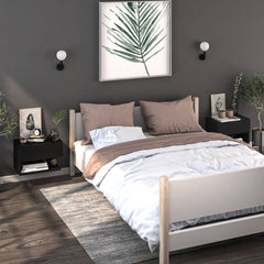Wall-mounted Bedside Cabinets 2 pcs Concrete Grey