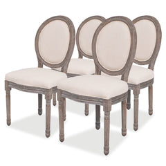 Dining Chairs 4 pcs Linen