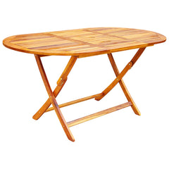 9 Piece Folding Outdoor Dining Set Solid Acacia Wood