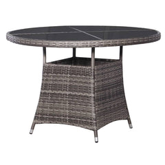 Garden Table 110x74 cm Poly Rattan