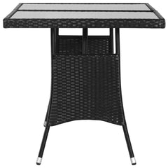 Garden Table 140x80x74 cm Poly Rattan