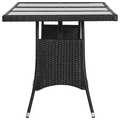 Garden Table 170x80x74 cm Poly Rattan