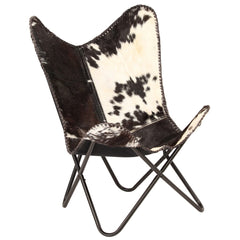 Butterfly Chair and White Genuine Goat Leather