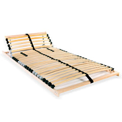 Slatted Bed Base without Mattress with 28 Slats 7 Zones 90x200 cm