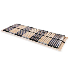 Slatted Bed Base without Mattress with 42 Slats 7 Zones 90x200 cm