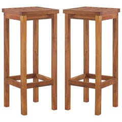 Bar Chairs 2 pcs Solid Acacia Wood