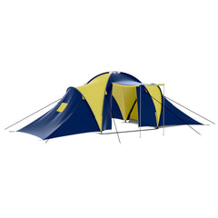 Camping Tent Polyester 9 Persons Blue-green