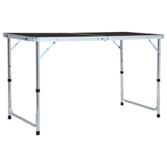 Foldable Camping Table Height Adjustable Aluminium 120 x 60 cm