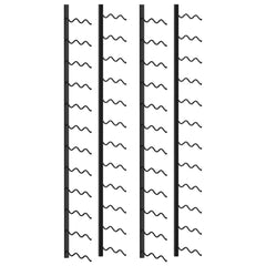 Wall-mounted Wine Racks for 48 Bottles 2 pcs Black Iron