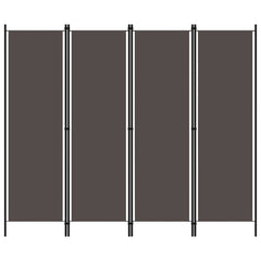 4-Panel Room Divider Anthracite 200x180 cm