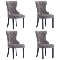 Dining Chairs 2 pcs Grey Velvet