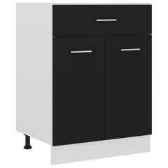 Drawer Bottom Cabinet Lyon Black 60x46x81.5 cm Engineered Wood