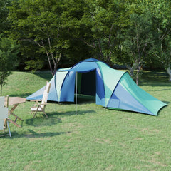 Camping Tent 6 Persons Blue and Yellow