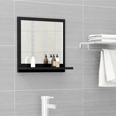 Bathroom Mirror Black 60x10.5x37 cm Engineered Wood