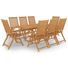 7 Piece Garden Dining Set Solid Teak Wood