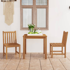 3 Piece Garden Dining Set 80x80 cm Solid Teak Wood