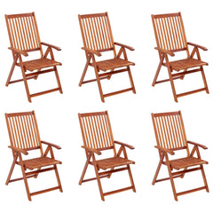 Folding Garden Chairs 6 pcs Solid Acacia Wood