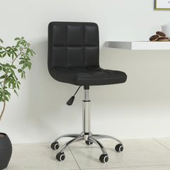 Swivel Office Chair Black Faux Leather