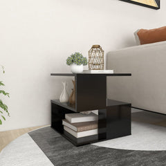 Side Table Black 40x40x40 cm Engineered Wood