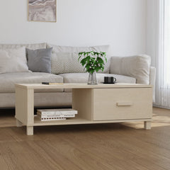 Coffee Table HAMAR Light Grey 100x55x35 cm Solid Wood Pine