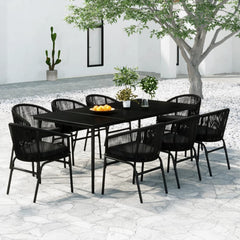 5 Piece Garden Dining Set Grey