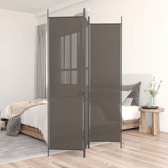 3-Panel Room Divider Anthracite 120x220 cm Fabric