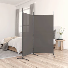 2-Panel Room Divider Anthracite 348x180 cm Fabric
