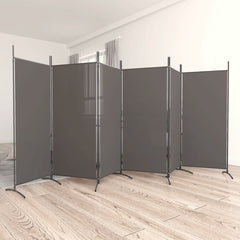 6-Panel Room Divider Anthracite 240x200 cm Fabric