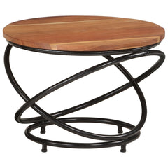 Coffee Table Ø 55x40 cm Solid Wood Acacia