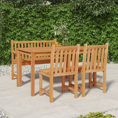 5 Piece Garden Dining Set Solid Wood Teak