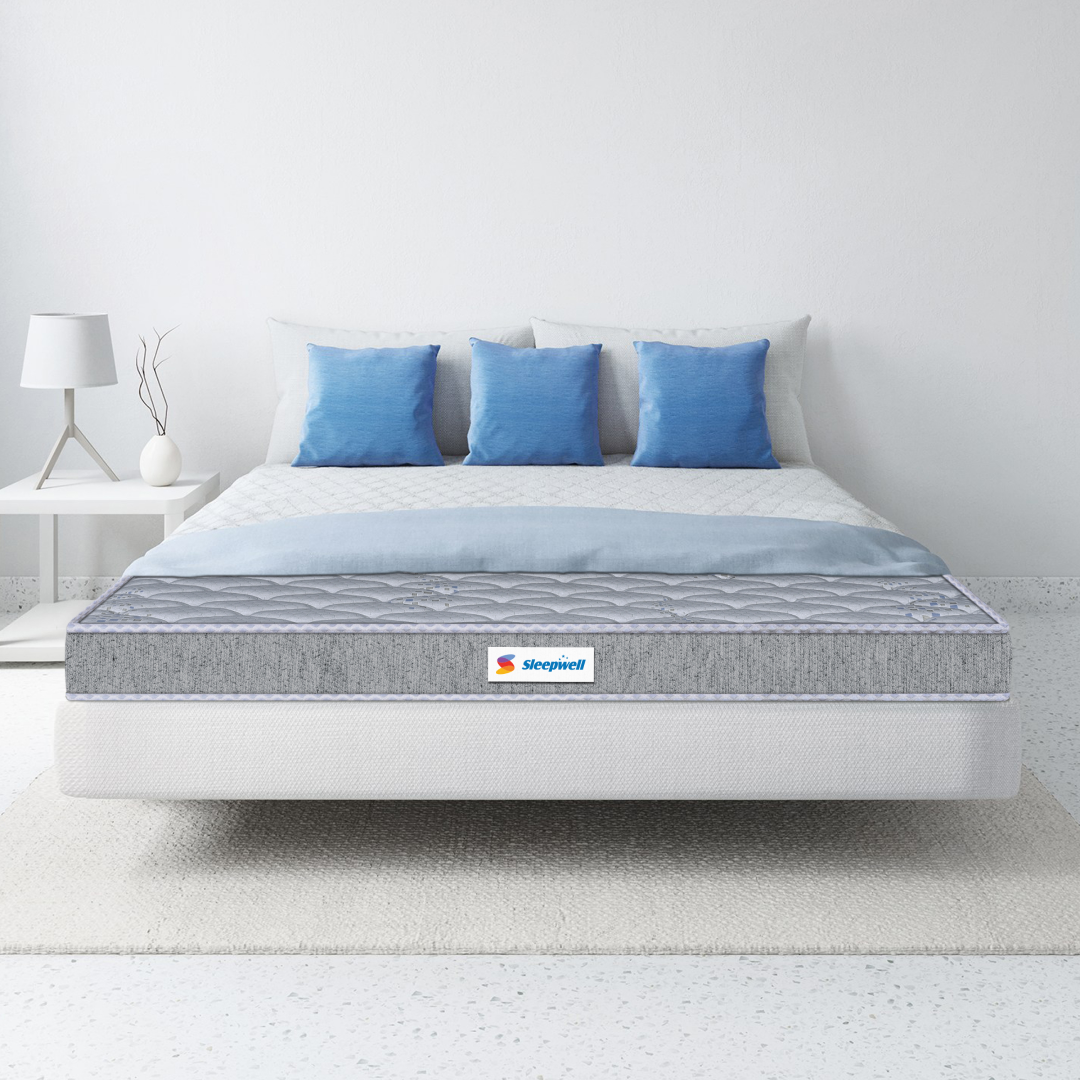 Sleepwell Durafirm 2.0 | Visco Medicated Foam | Medium Firm | Neem Fresche Technology | Anti Sag Mattress