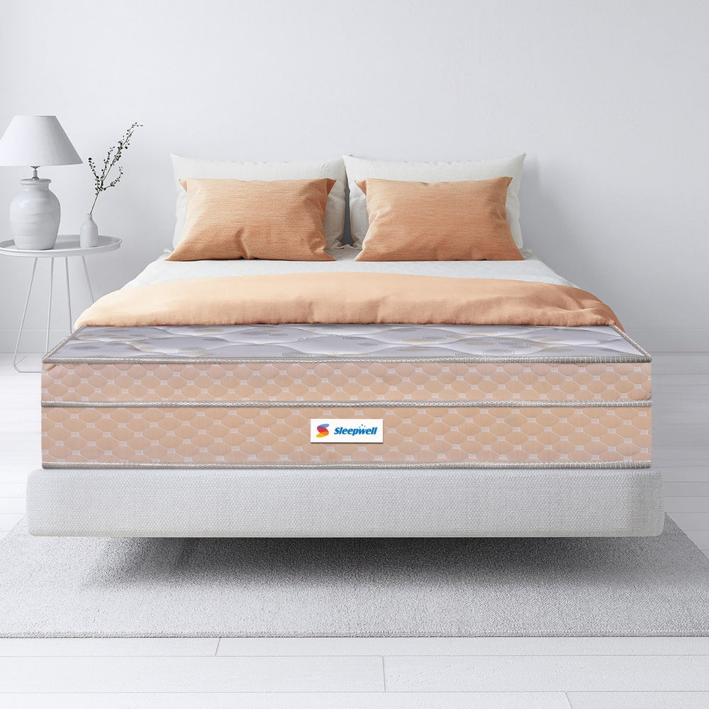 Sleepwell Spring Fresh Classic | 3 Zone Profiled Resitec Foam |  Pocket Spring | Neem Fresche Technology | Anti Sag Mattress