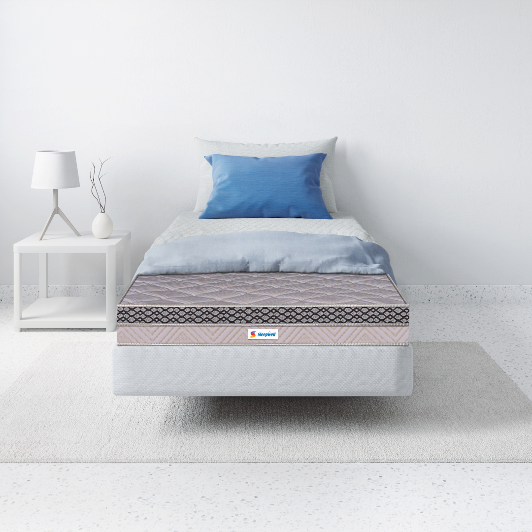 Sleepwell Fitrest Classic | Acuprofile PU Foam |Medium Firm | Neem Fresche Technology | Anti Sag Mattress