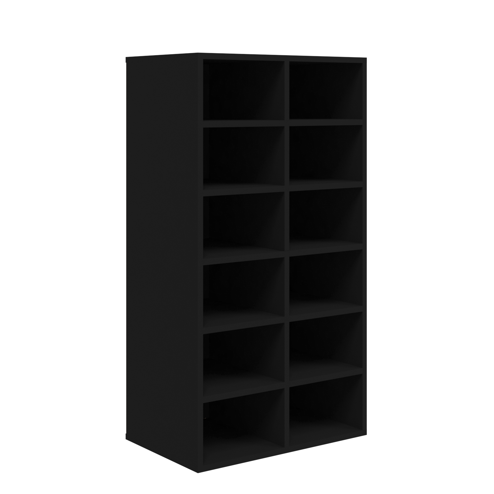 vidaXL Shoe Rack Black 54x34x100.5 cm Engineered Wood