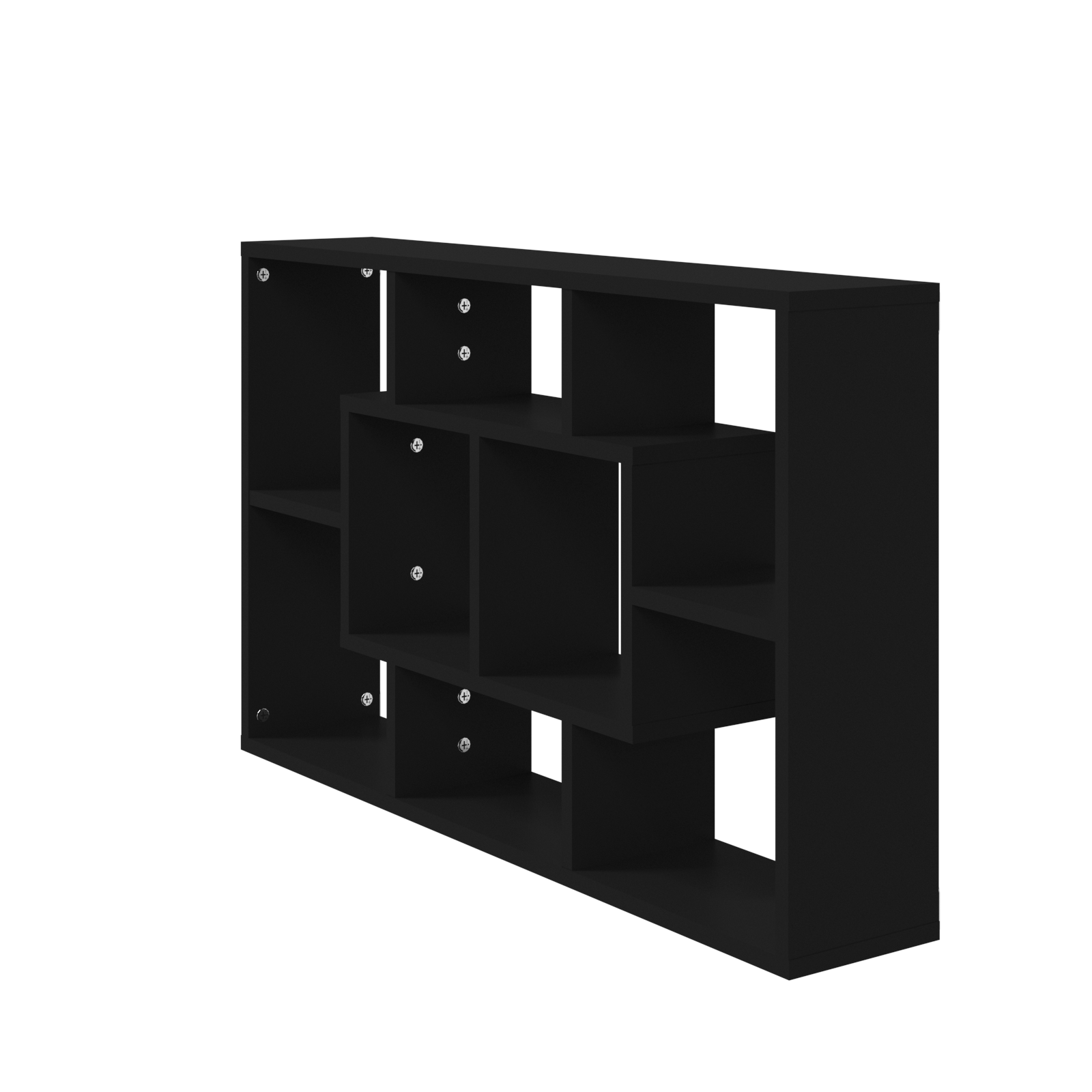 vidaXL Wall Shelf Black 85x16x52.5 cm Engineered Wood