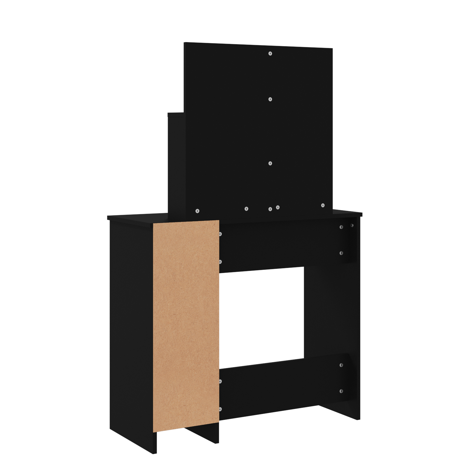 vidaXL Dressing Table with Mirror Black 86.5x35x136 cm