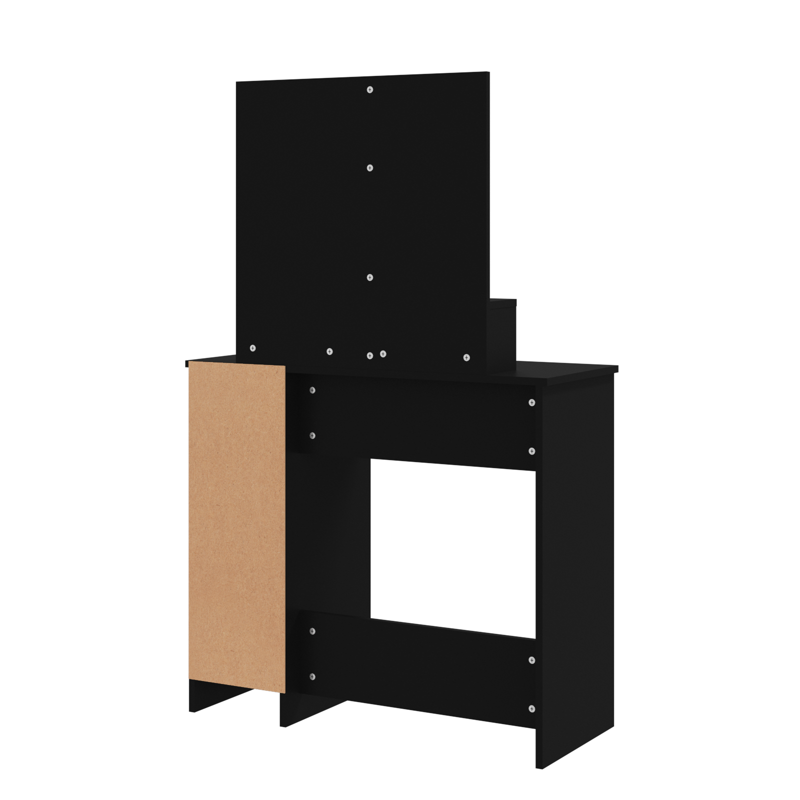 vidaXL Dressing Table with Mirror Black 86.5x35x136 cm