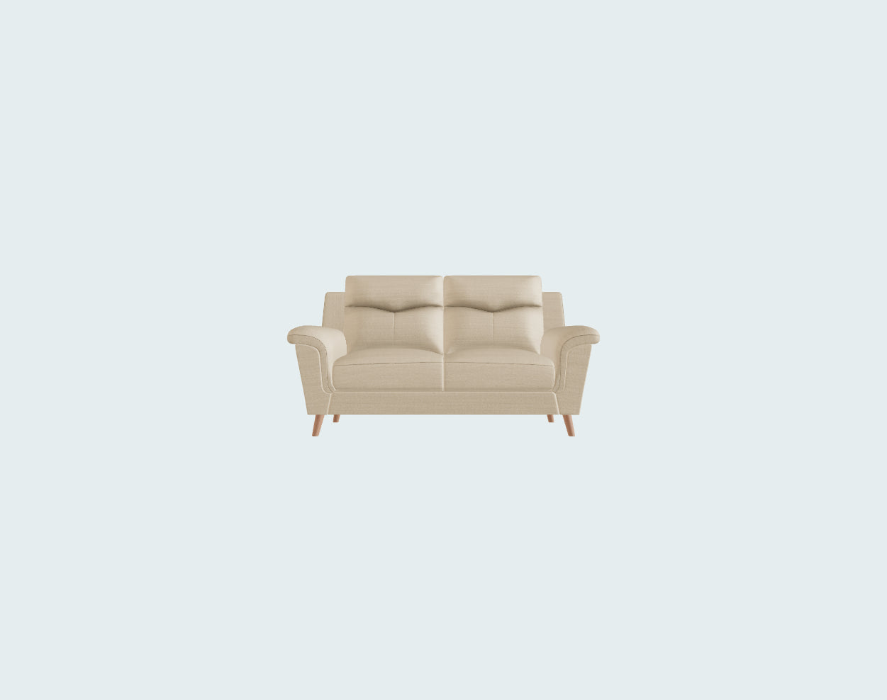 Casual Elegance: 2 Seater Sofa, Fabric Upholstery, and 3-Year Warranty