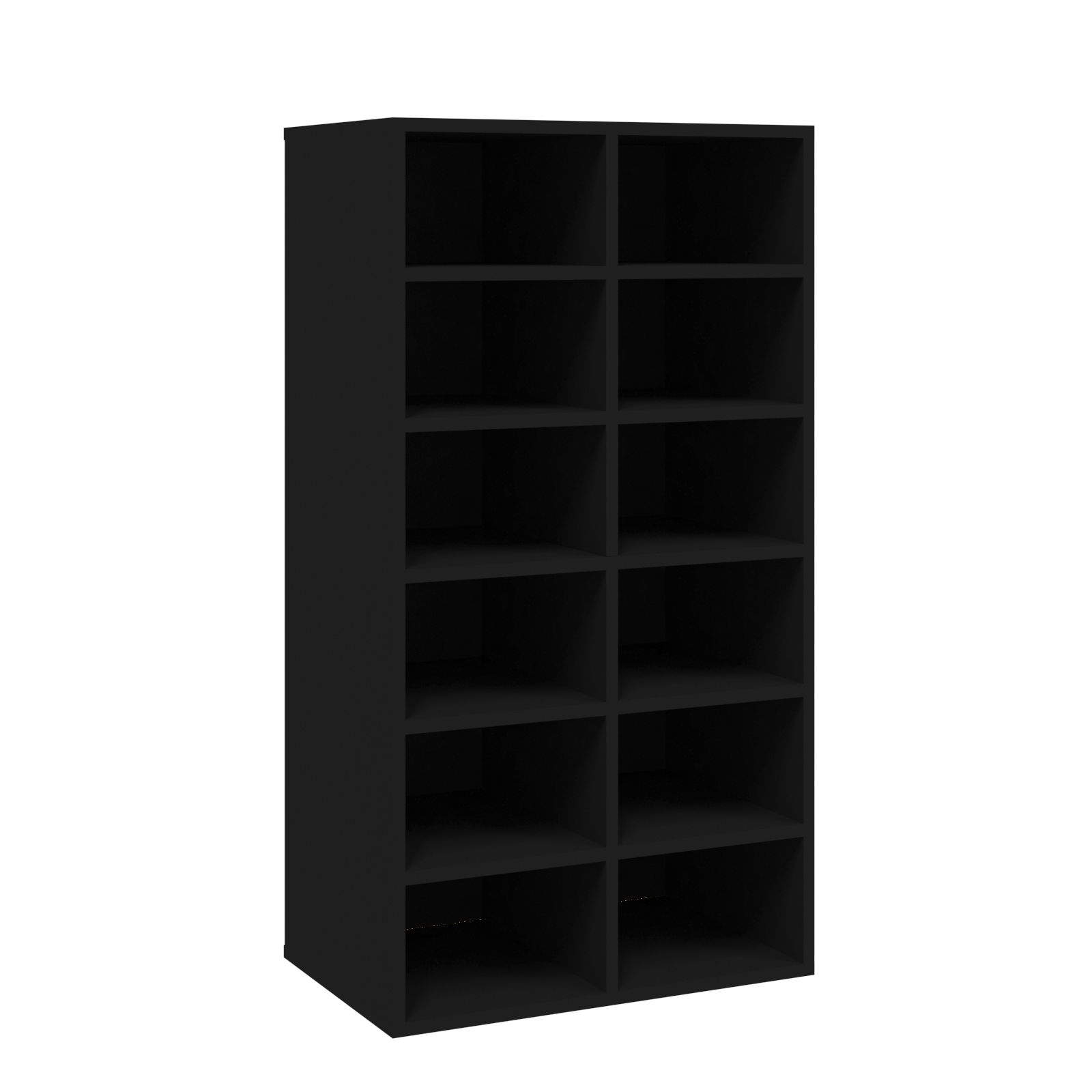 vidaXL Shoe Rack Black 54x34x100.5 cm Engineered Wood