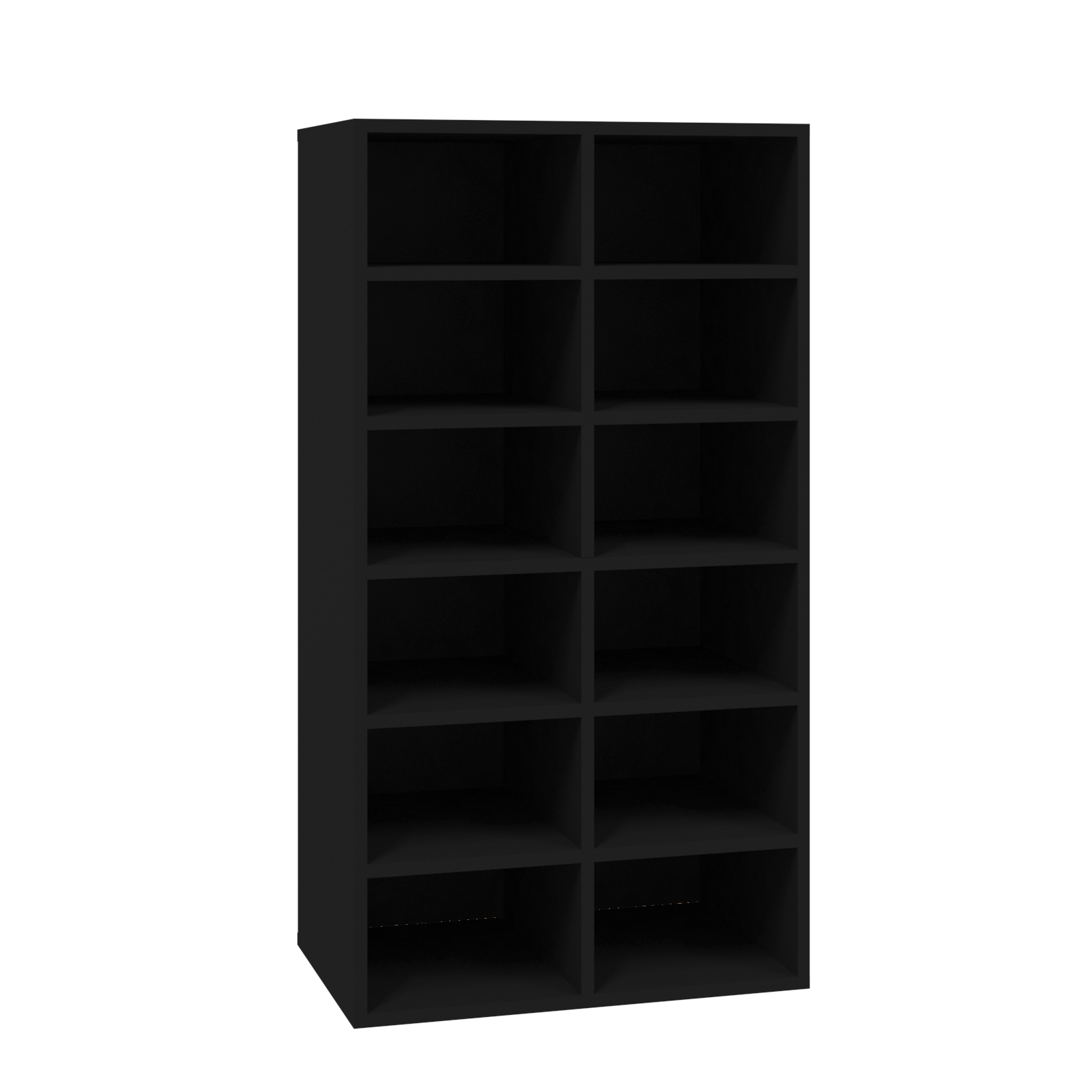 vidaXL Shoe Rack Black 54x34x100.5 cm Engineered Wood