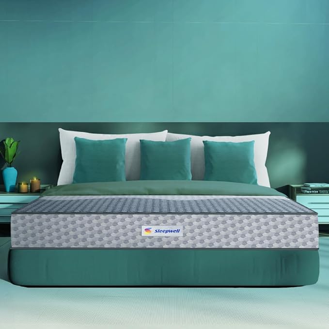 Sleepwell Ortho Pro Spring | 10 Night Trial | Impressions Memory Foam Mattress With Airvent Technology And 3-Zone Pocket Spring