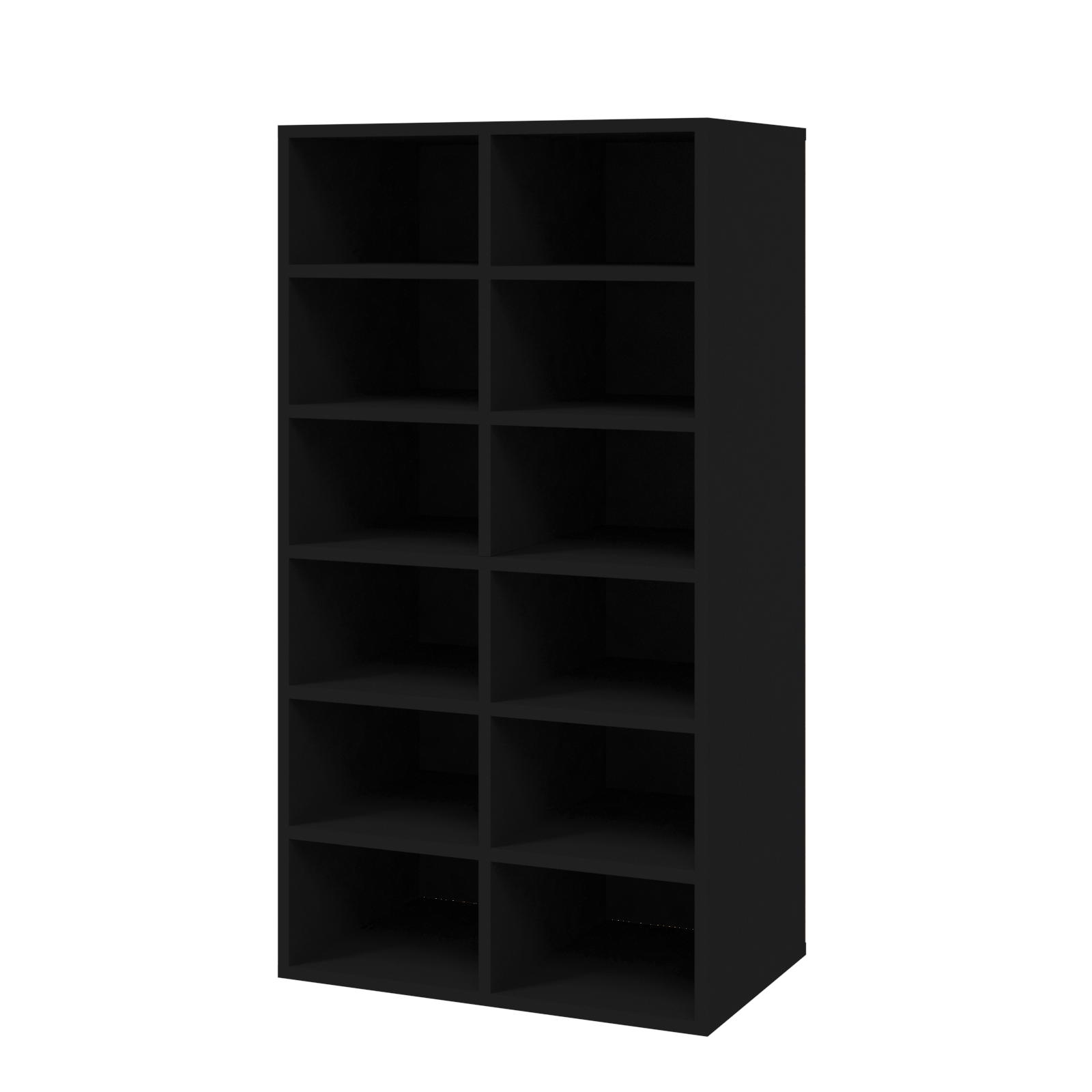 vidaXL Shoe Rack Black 54x34x100.5 cm Engineered Wood