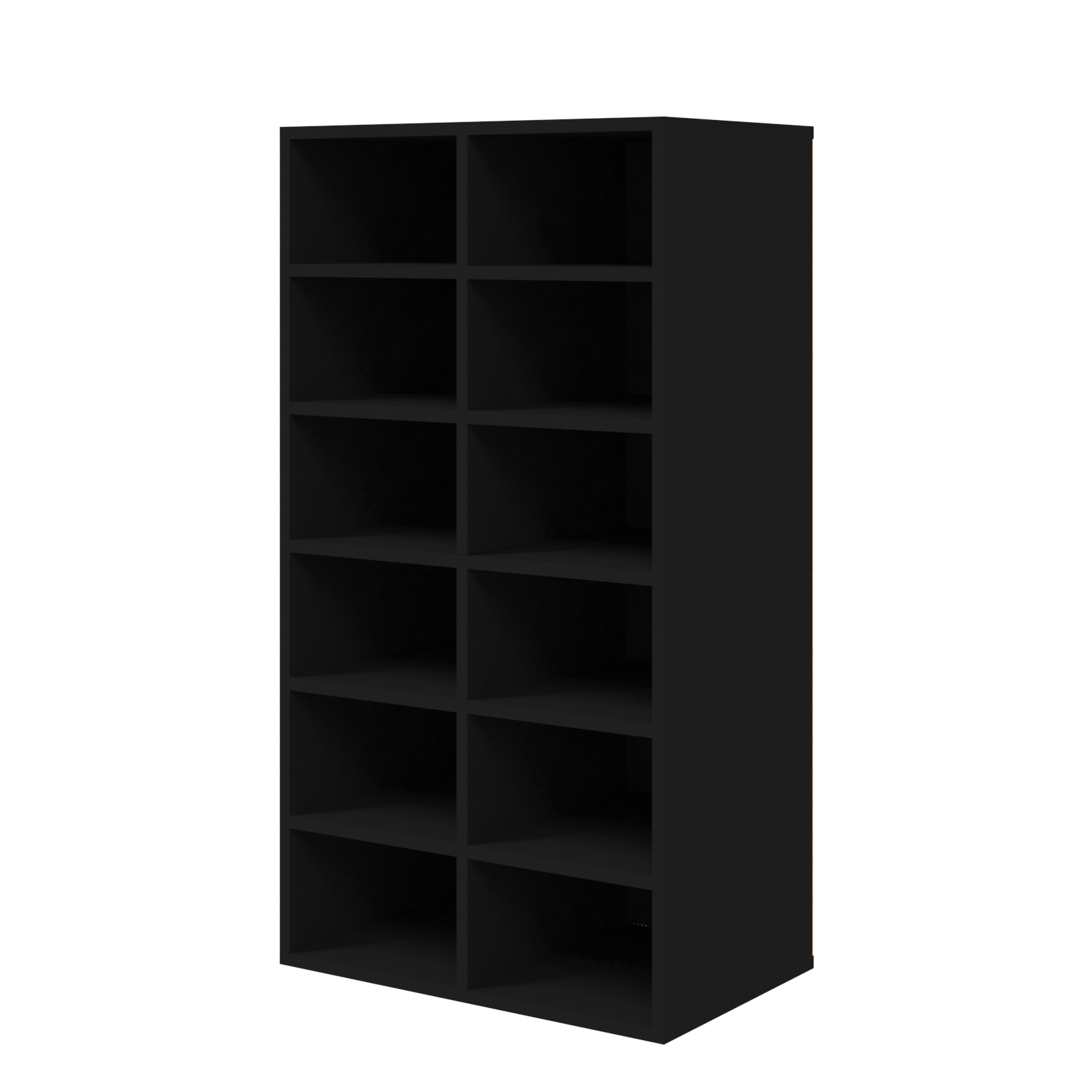 vidaXL Shoe Rack Black 54x34x100.5 cm Engineered Wood